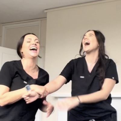 Kat and Nyah-Anais laughing together